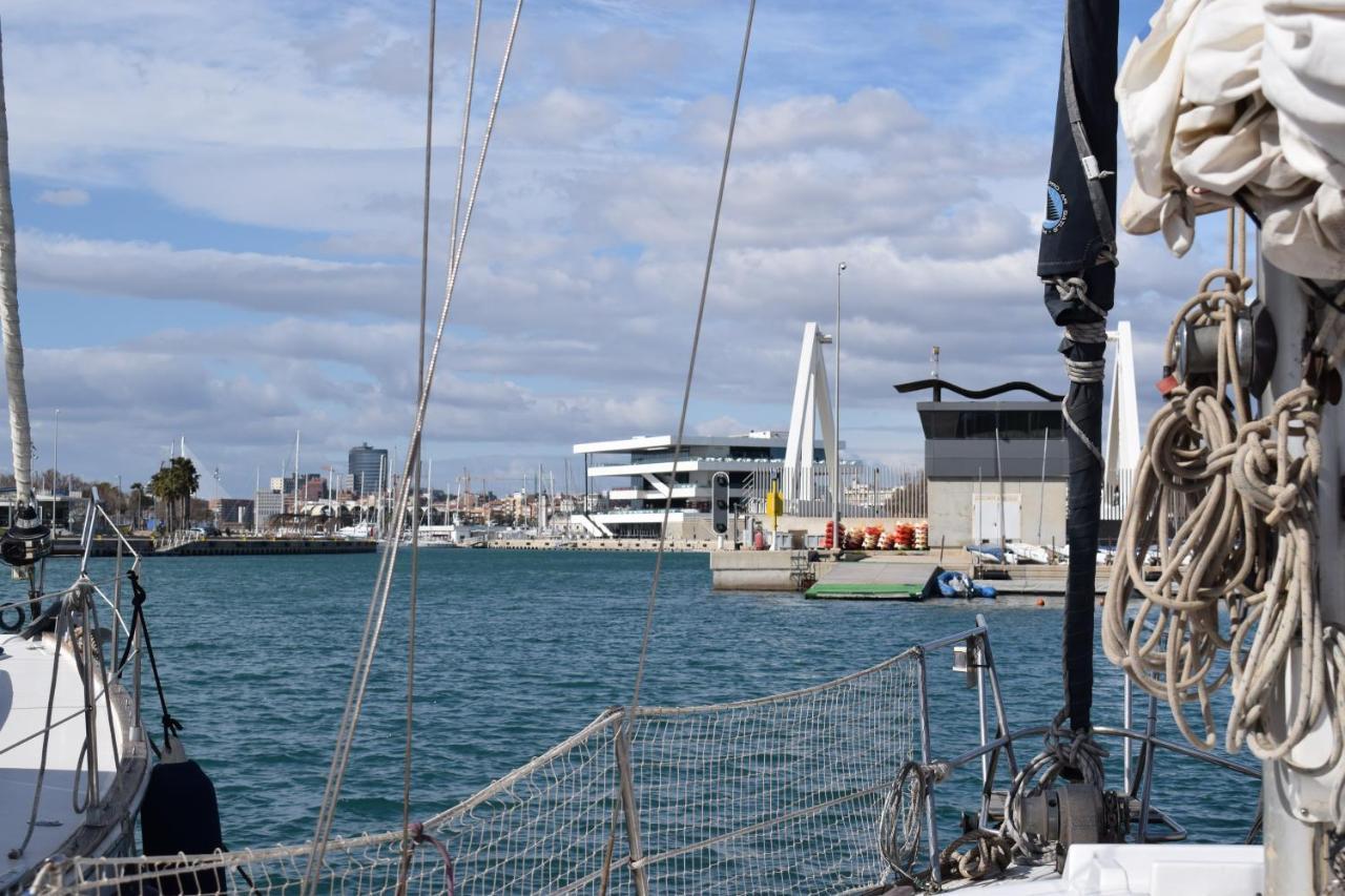 Velero En Puerto De Valencia - E&M Boats Hotell Eksteriør bilde